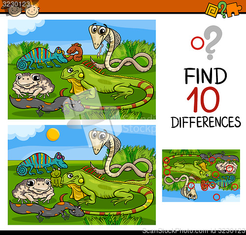 Image of finding differences game cartoon