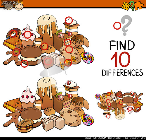 Image of finding differences game cartoon