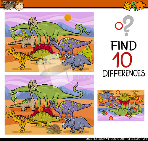 Image of finding differences game cartoon