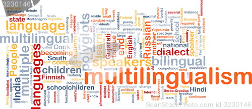 Image of multilingualism wordcloud concept illustration