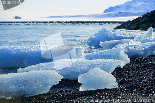 Image of Ice floes at glacier lagoon Jokulsarlon in Iceland