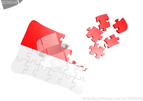 Image of Indonesia flag puzzle