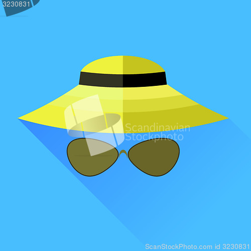 Image of Straw Hat and Glasses