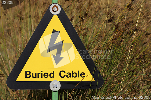 Image of Yellow electrical hazard sign
