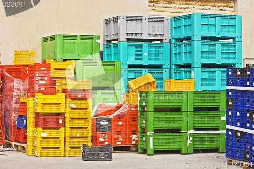 Image of Coloured crates