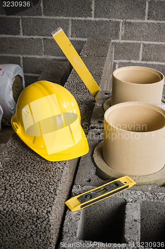 Image of Construction of modular ceramic chimney  