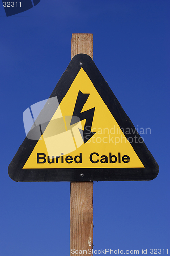 Image of Yellow electrical hazard sign