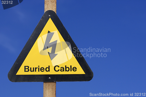 Image of Yellow electrical hazard sign