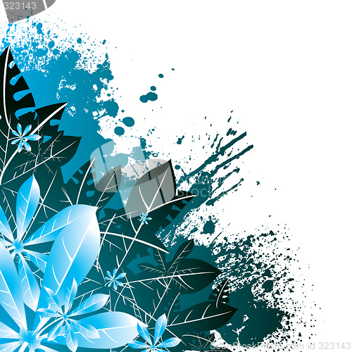 Image of floral corner blue