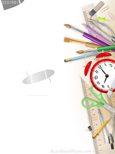 Image of School and office supplies. EPS 10