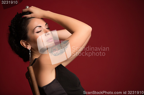 Image of Portrait of beautiful female model