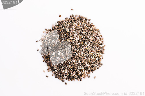 Image of chia seeds isolated on white