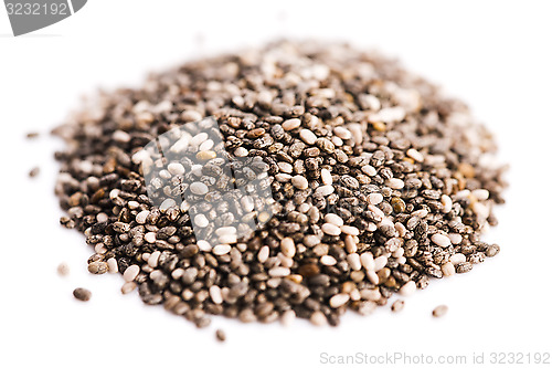 Image of chia seeds isolated on white