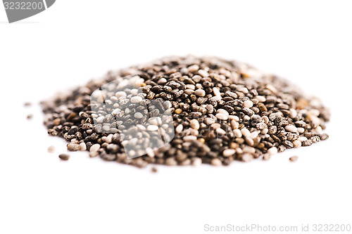 Image of chia seeds isolated on white