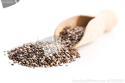 Image of chia seeds isolated on white