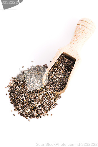 Image of chia seeds isolated on white