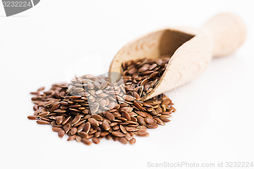 Image of Flax seeds, Linseed, Lin seeds close-up