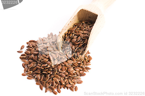 Image of Flax seeds, Linseed, Lin seeds close-up