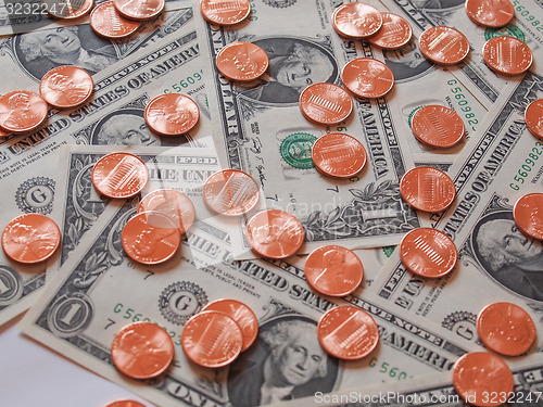 Image of Dollar coins and notes