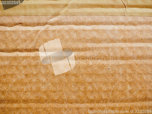 Image of Retro look Brown corrugated cardboard background