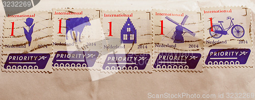Image of Retro look Mail stamp