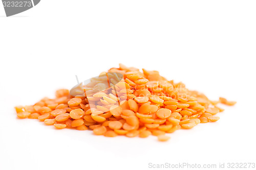 Image of Lentils Isolated on White Background