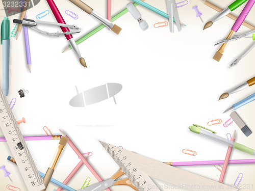 Image of School supplies on white. EPS 10