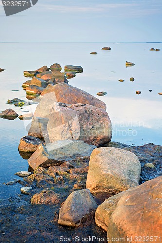 Image of Beautiful landscape with stones in The Baltic Sea