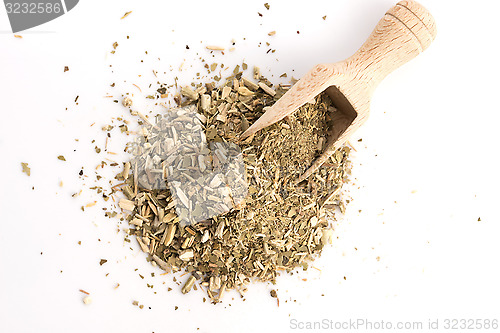 Image of Dry mate tea, isolated on white