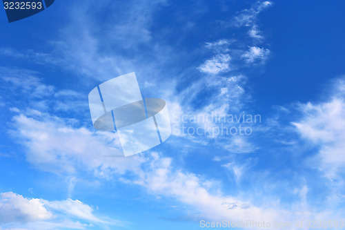 Image of Blue sky with white clouds