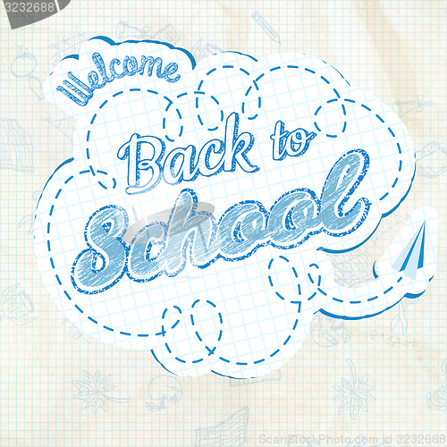 Image of Back to School Calligraphic Design. EPS 10