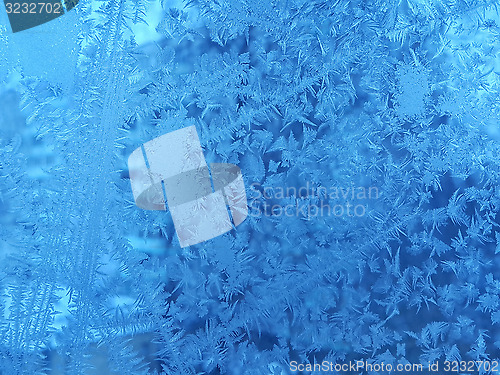 Image of Ice pattern on winter glass