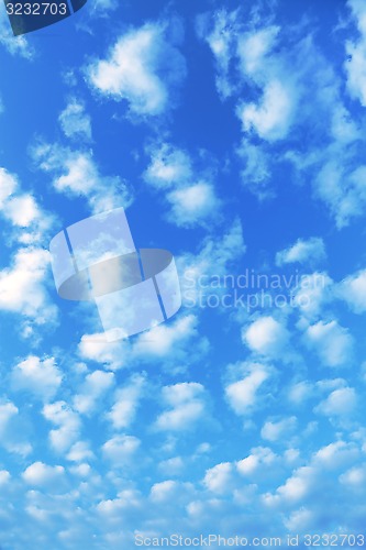 Image of Blue sky with white clouds