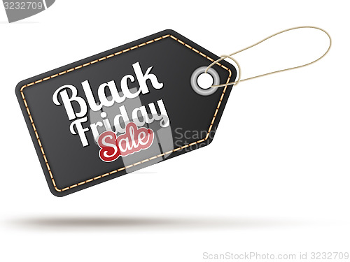 Image of Black Friday sales tag. EPS 10