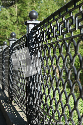 Image of old cast iron fence