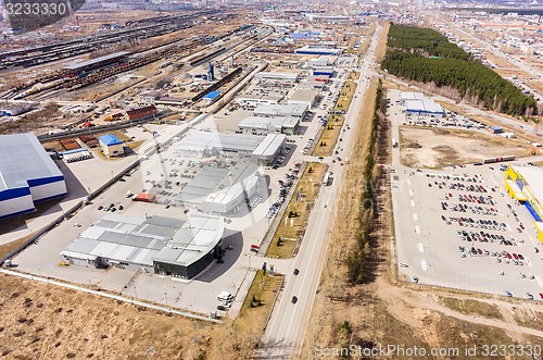 Image of Group of car shops and railway node. Tyumen.Russia