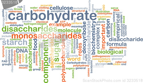 Image of carbohydrate wordcloud concept illustration