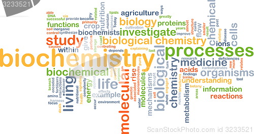 Image of biochemistry wordcloud concept illustration