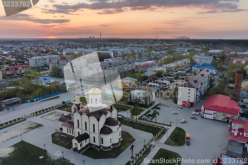Image of Aerial view on Saint Nicholas church in Borovskiy