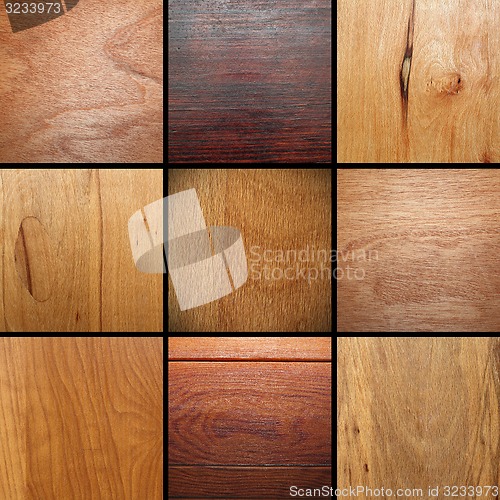 Image of real wood veneer collage