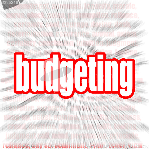 Image of Budgeting word cloud