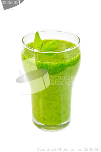 Image of Cocktail with spinach in glassful