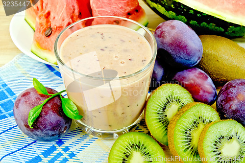 Image of Milkshake with kiwi and watermelon