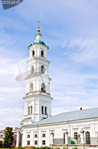 Image of Cathedral of the Savior with a bell tower in Yelabuga