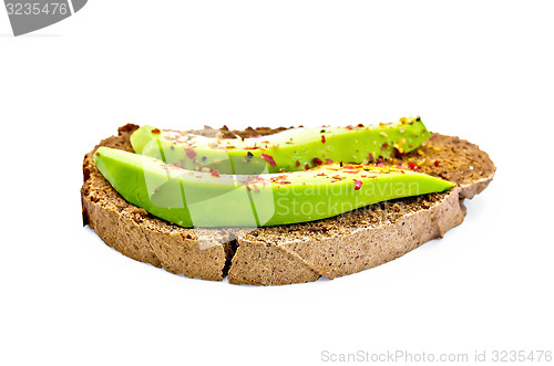 Image of Sandwich with avocado and spices