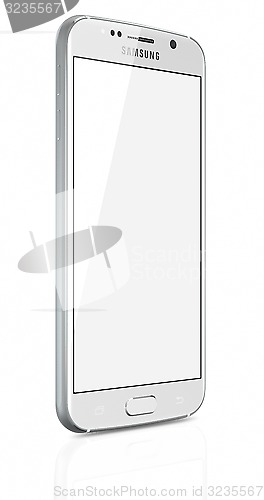 Image of White Pearl Samsung Galaxy S6 with blank screen