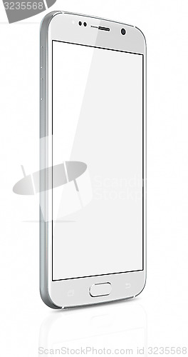 Image of White Pearl Smartphone with blank screen 