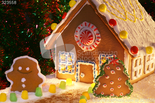 Image of homemade gingerbread house