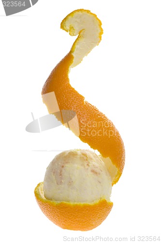 Image of Half peeled orange

