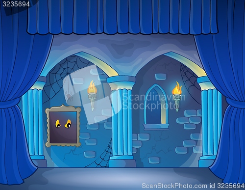 Image of Stage with haunted interior theme